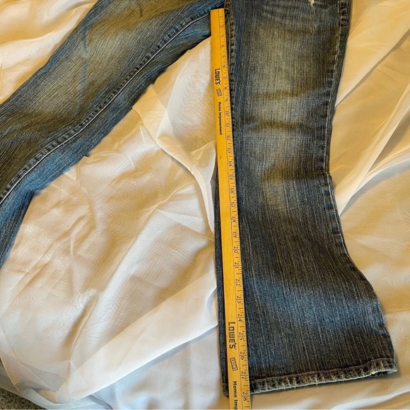 American Eagle Jeans Women 10 Short Flare Artist  Boho Distressed AE - Picture 4 of 8